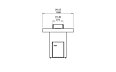 Gin 90 (Bar) Fire Table - Technical Drawing / Side by EcoSmart Fire