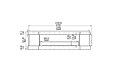 Flex 104PN.BX2 Peninsula - Technical Drawing / Front by EcoSmart Fire