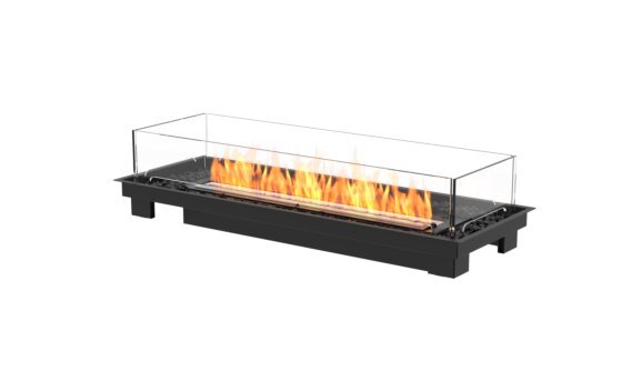Linear 50 Fire Pit Kit - Ethanol - Black / Black / Indoor Safety Tray by EcoSmart Fire