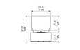 T-Lite 8 Designer Fireplace - Technical Drawing / Front by EcoSmart Fire