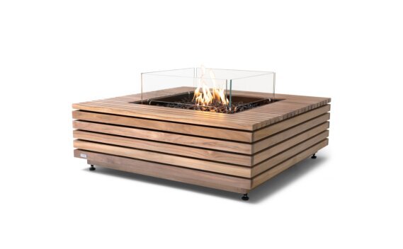 Base 40 Fire Table - Gas LP/NG / Teak / *Optional fire screen / Teak colours may vary by EcoSmart Fire