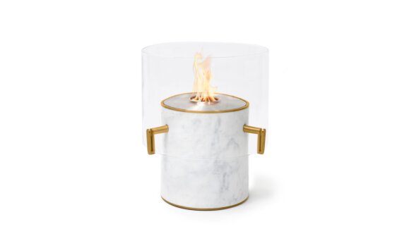 Pillar 3L Designer Fireplace - Ethanol / Marble White by EcoSmart Fire