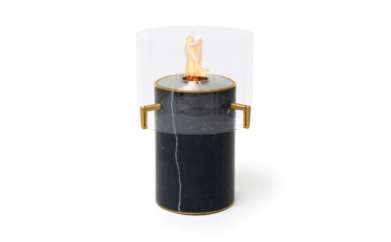 Pillar 3T Designer Fireplace - Ethanol / Marble Black by EcoSmart Fire