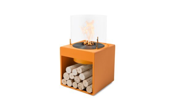 Pop 8L Designer Fireplace - Ethanol - Black / Orange by EcoSmart Fire