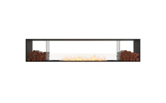 Flex 104DB.BX2 Double Sided - Ethanol / Black / Installed view - Logs not included by EcoSmart Fire