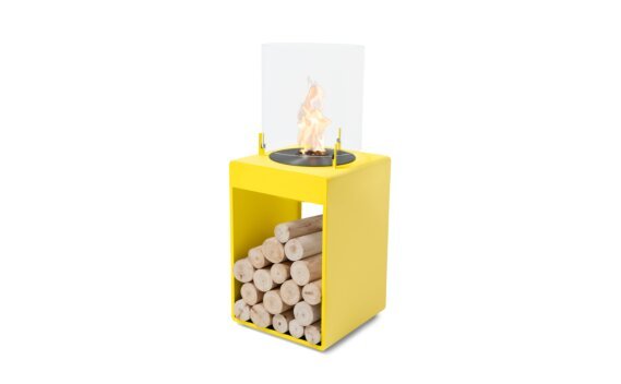 Pop 3T Designer Fireplace - Ethanol - Black / Yellow by EcoSmart Fire
