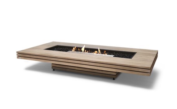 Gin 90 (Low) Fire Table - Ethanol / Teak / *Teak colours may vary by EcoSmart Fire