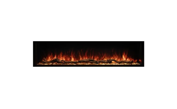 Switch 68 Switch Fireplace - Electric / Black / Orange Flame Front View by EcoSmart Fire