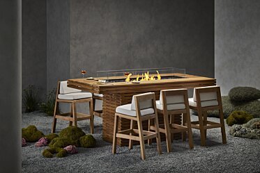 Gin 90 (Bar) Fire Table - In-Situ Image by EcoSmart Fire