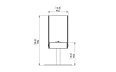Orbit Designer Fireplace - Technical Drawing / Front by EcoSmart Fire