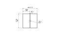 S18 Cover Plate Glass Cover Plate - Technical Drawing / Top by EcoSmart Fire